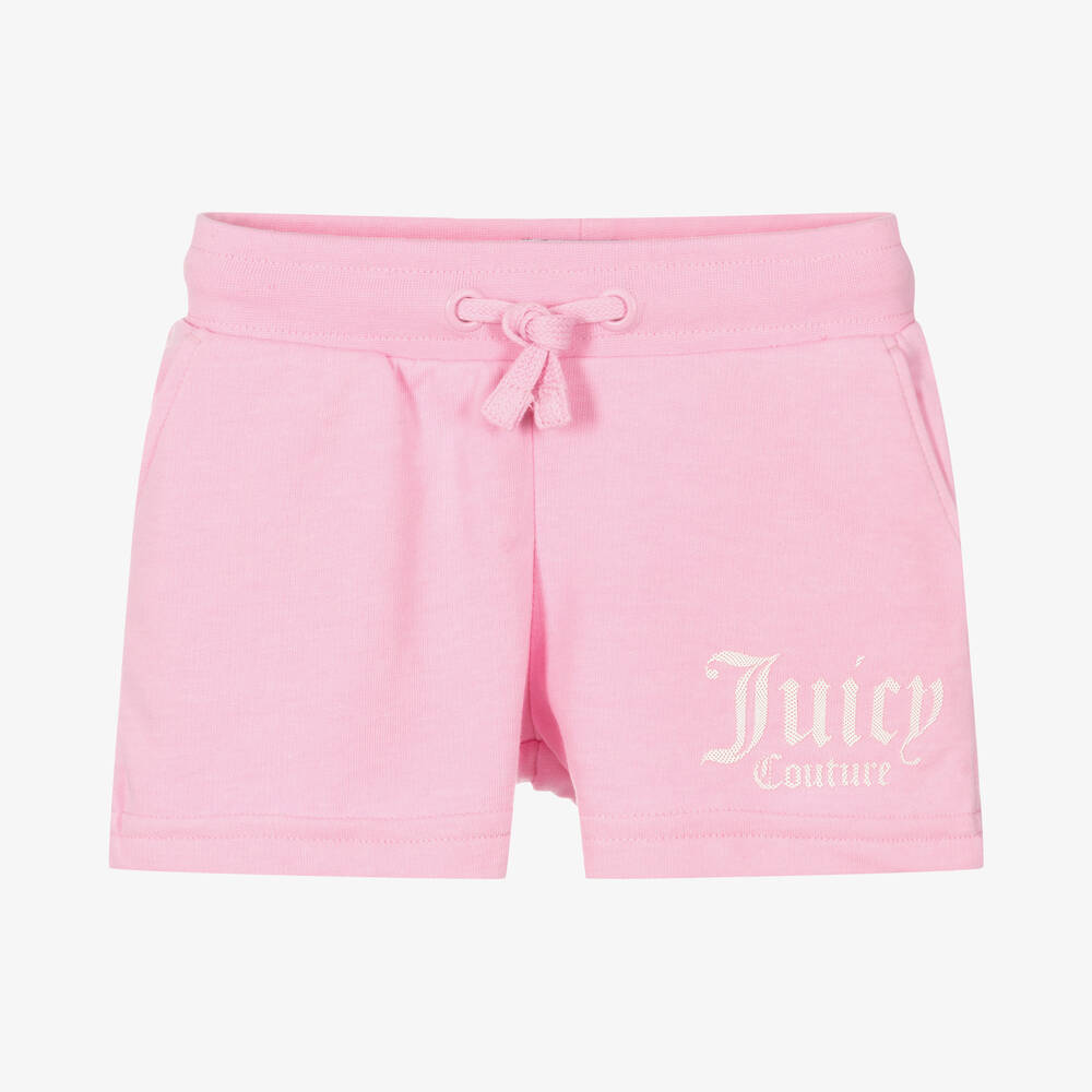 Juicy Couture - Girls Pink Cotton Shorts | Childrensalon