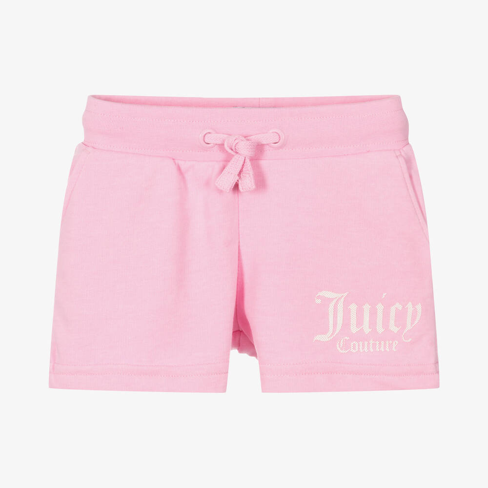 Girls Pink Cotton Shorts