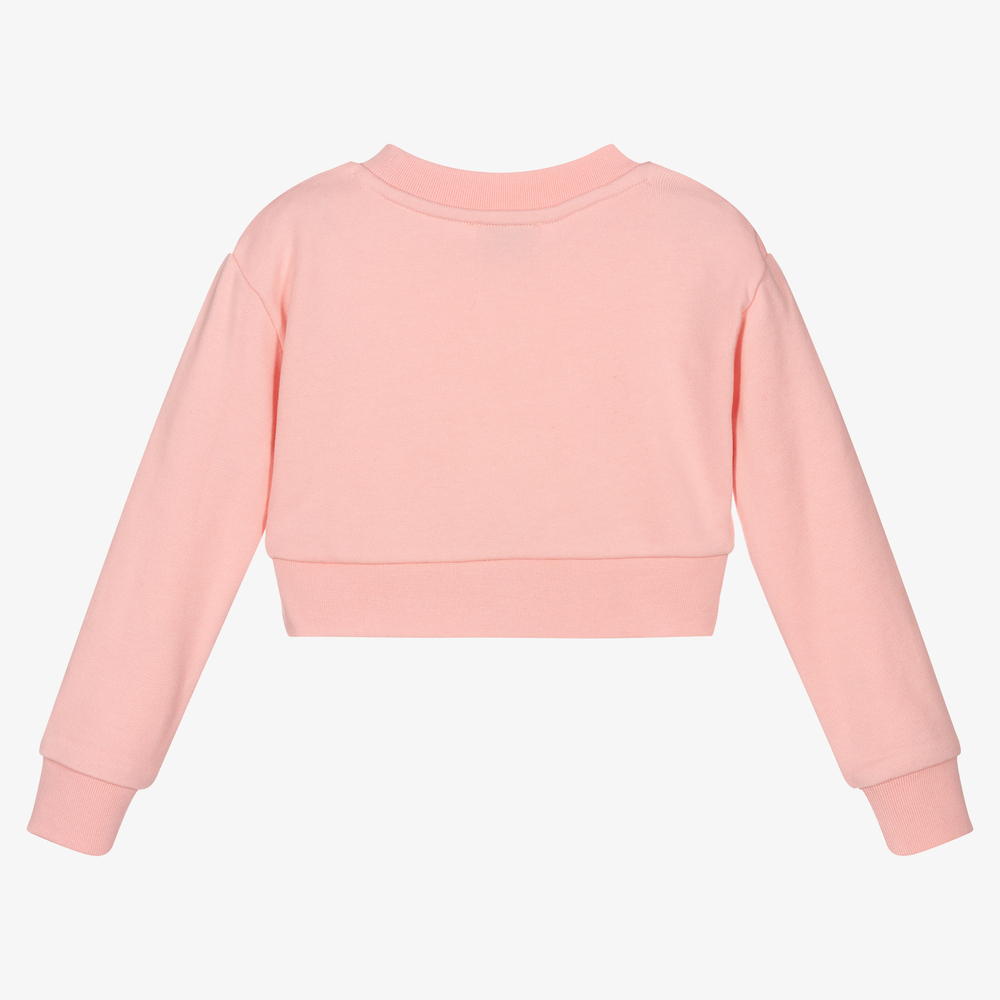 Pink cotton sweatshirt shop