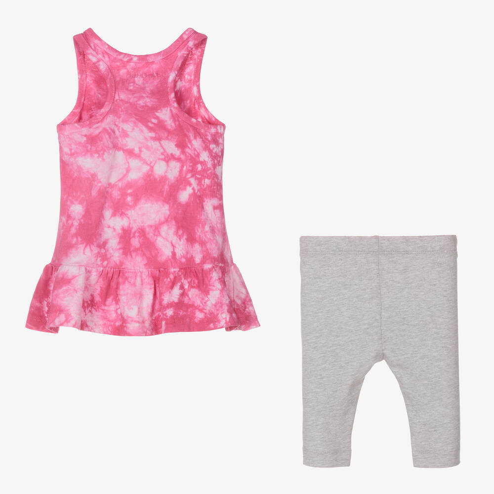 جوسي كوتور-Girls Pink & Grey Leggings Set | Childrensalon Outlet