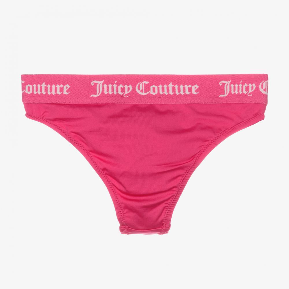Juicy Couture - Girls Pink Logo Bikini Bottoms