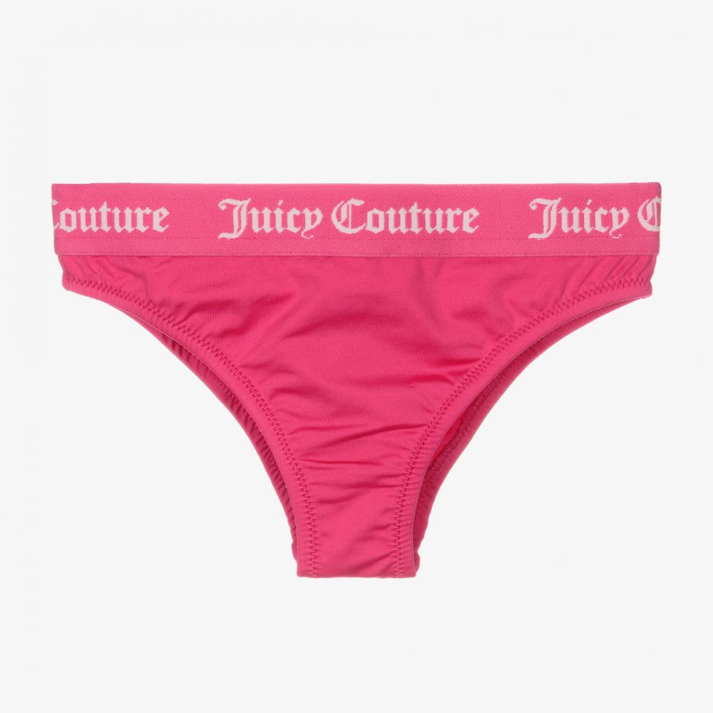 Juicy Couture - Girls Pink Logo Bikini Bottoms | Childrensalon