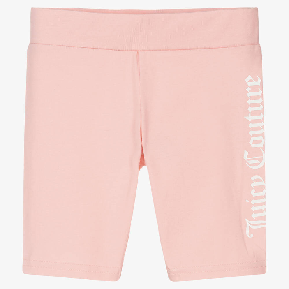 Juicy Couture - Girls Pink Logo Cycling Shorts | Childrensalon