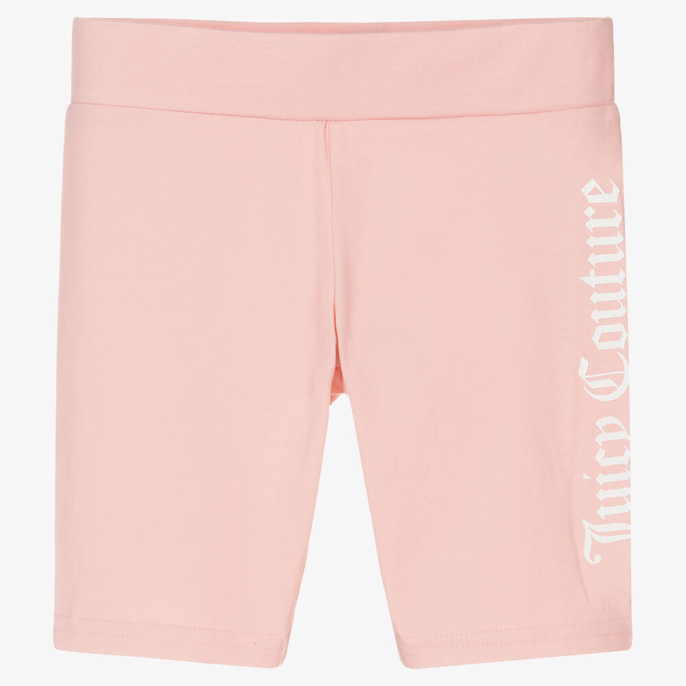 Juicy Couture-Girls Pink Logo Cycling Shorts | Childrensalon Outlet