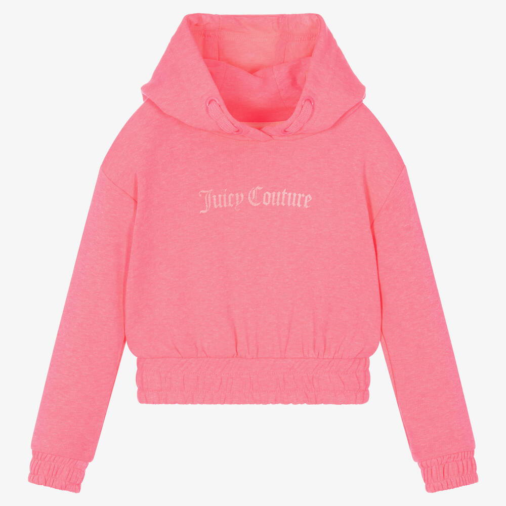 Juicy Couture - Girls Pink Logo Hoodie | Childrensalon