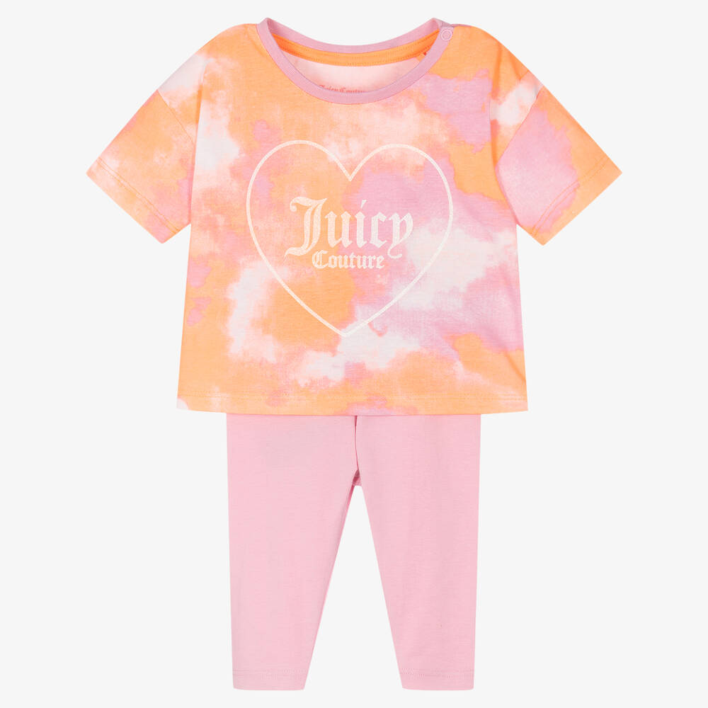 Juicy Couture - Girls Pink Logo Leggings Set | Childrensalon
