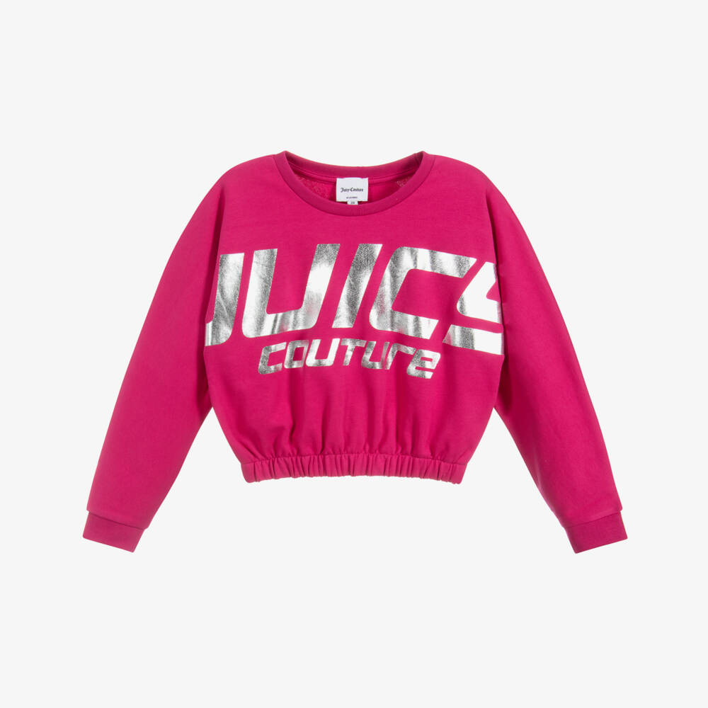 Juicy Couture-Girls Pink Logo Sweatshirt | Childrensalon Outlet