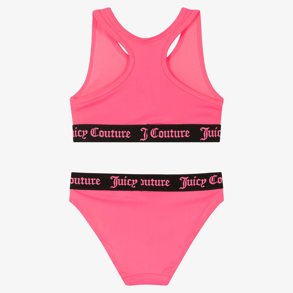 Juicy Couture-Girls Pink Logo Tankini | Childrensalon Outlet