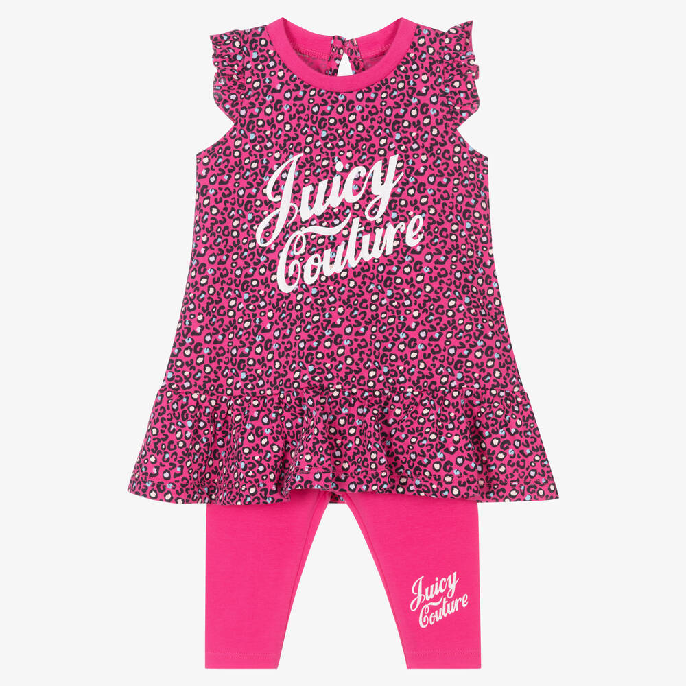 Juicy Couture - Girls Pink Top & Leggings Set | Childrensalon