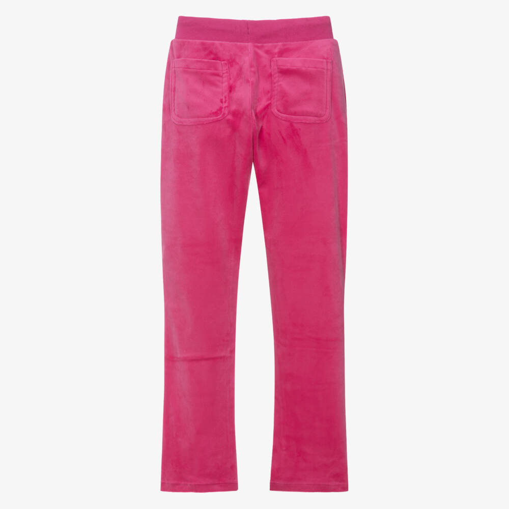 Juicy Couture-Girls Pink Velour Flared Pants | Childrensalon Outlet