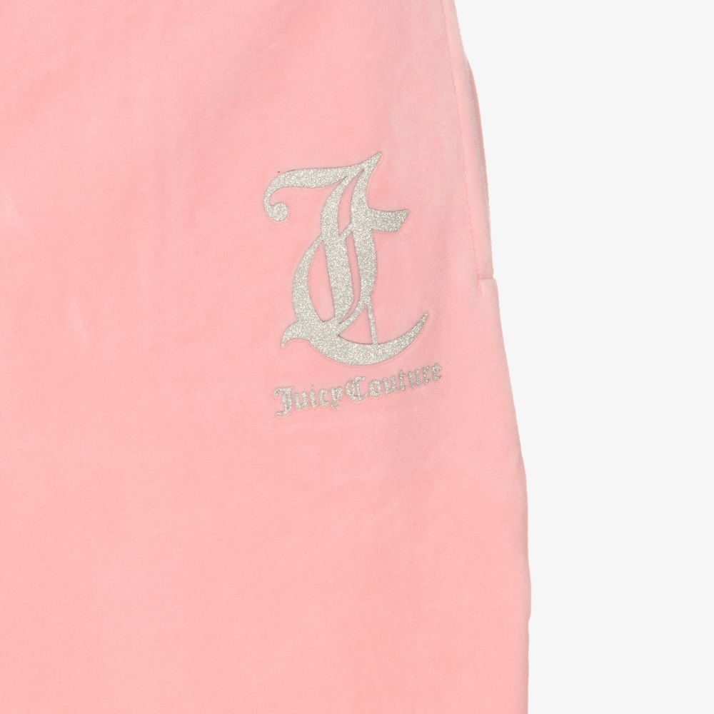 Juicy Couture-Girls Pink Velour Joggers | Childrensalon Outlet