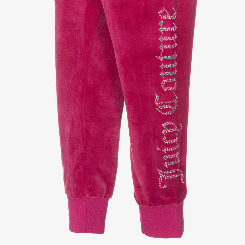 Juicy Couture-Розовые велюровые джоггеры для девочек | Childrensalon Outlet