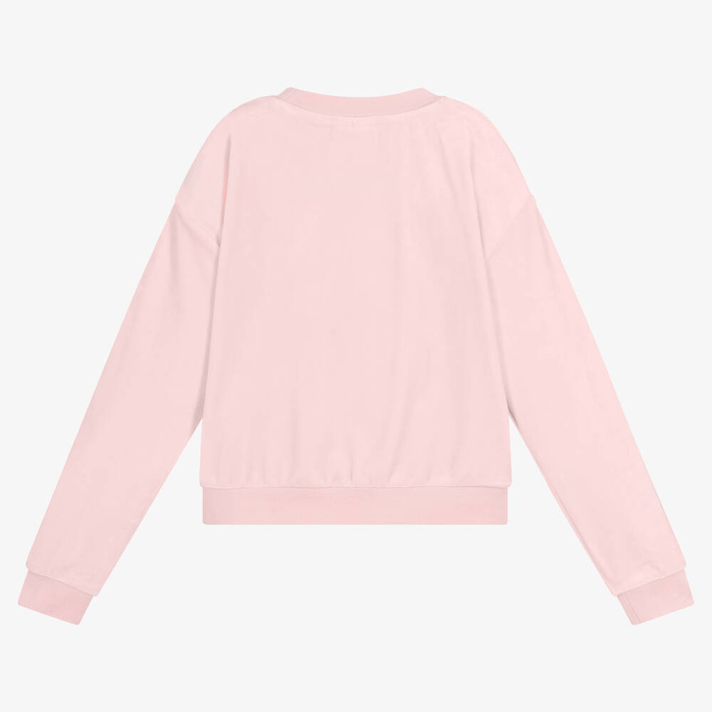 Juicy Couture Girls Pink Velour Sweatshirt
