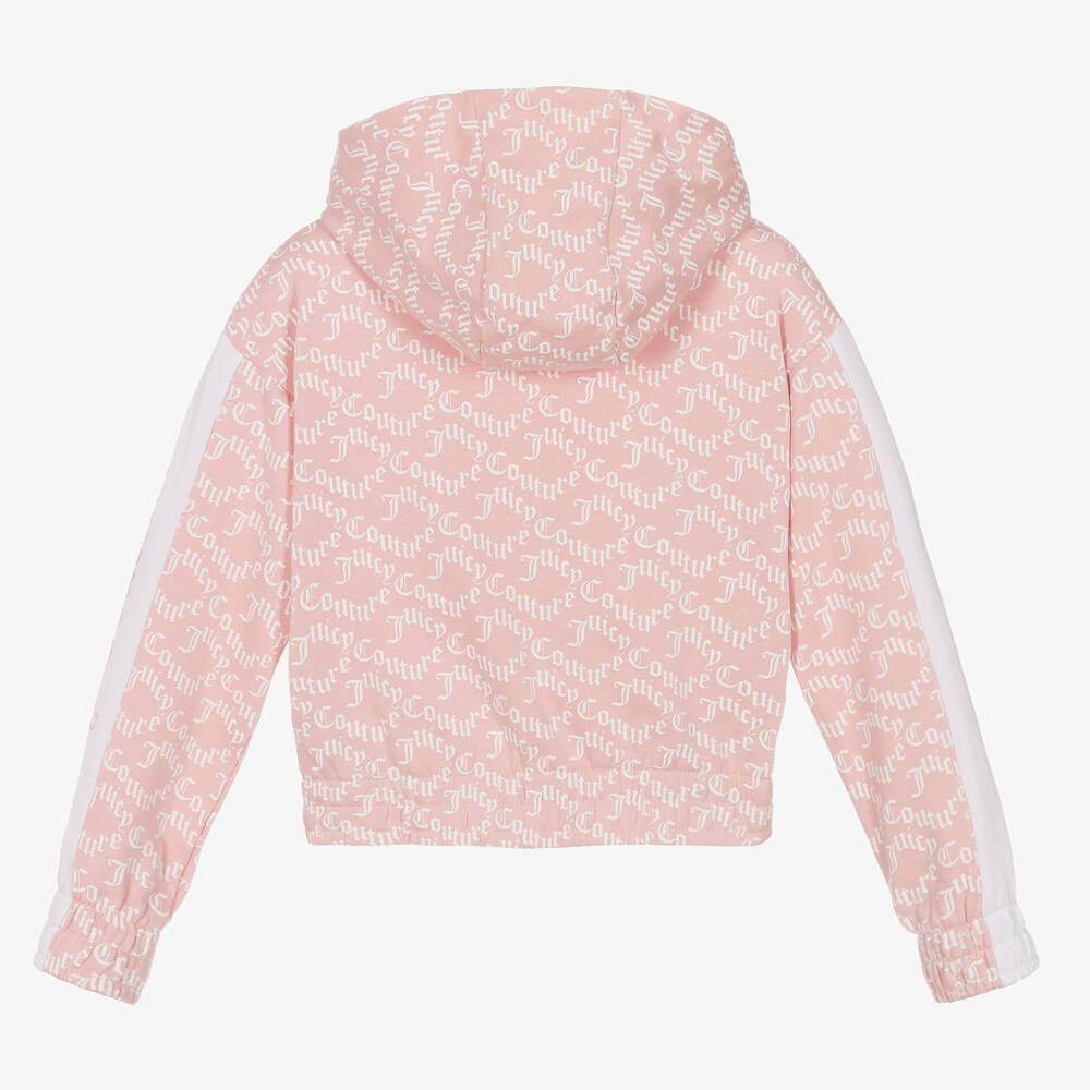 Juicy couture pink zip up hoodie clearance