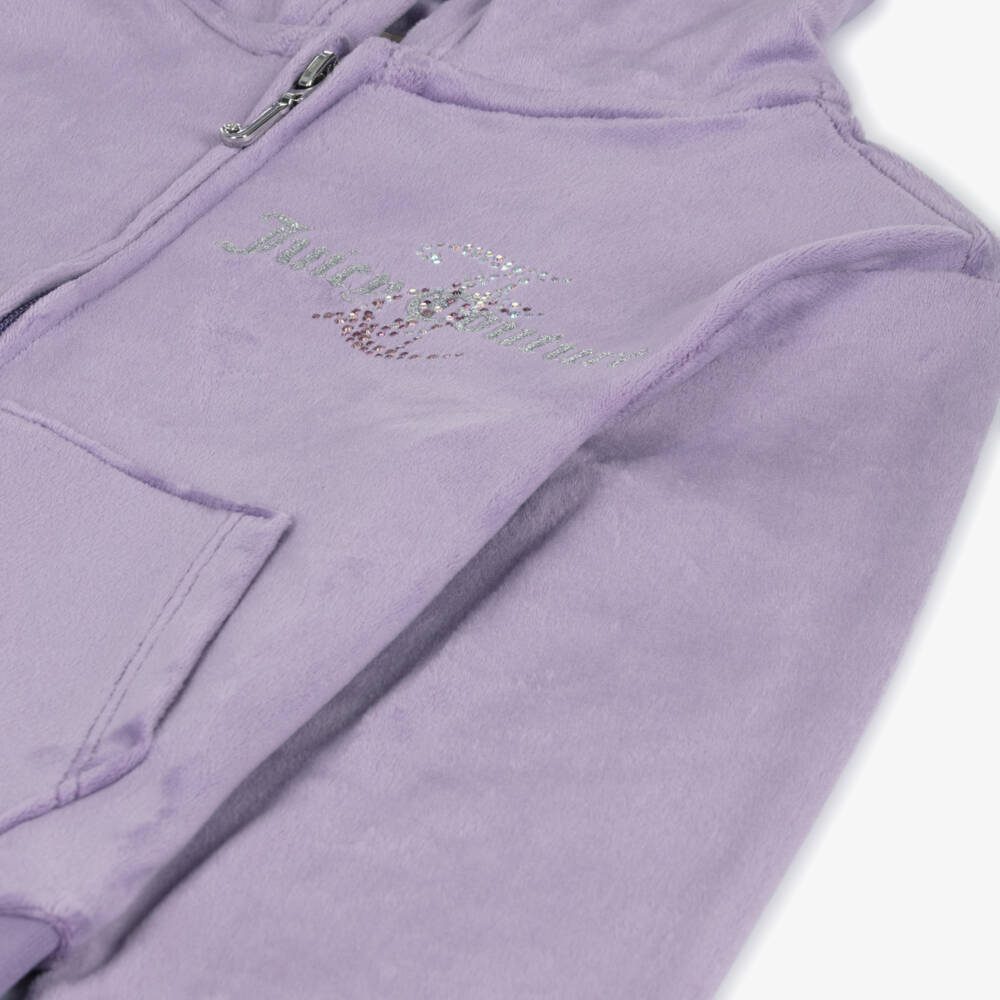 Juicy Couture-Girls Plush Purple Velour Set | Childrensalon Outlet