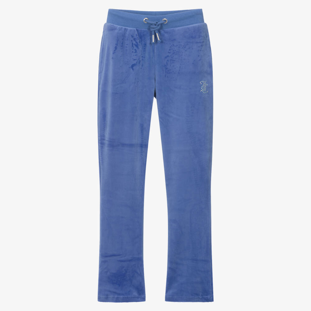 Juicy Couture-Брюки клеш из сапфирового велюра для девочек | Childrensalon Outlet