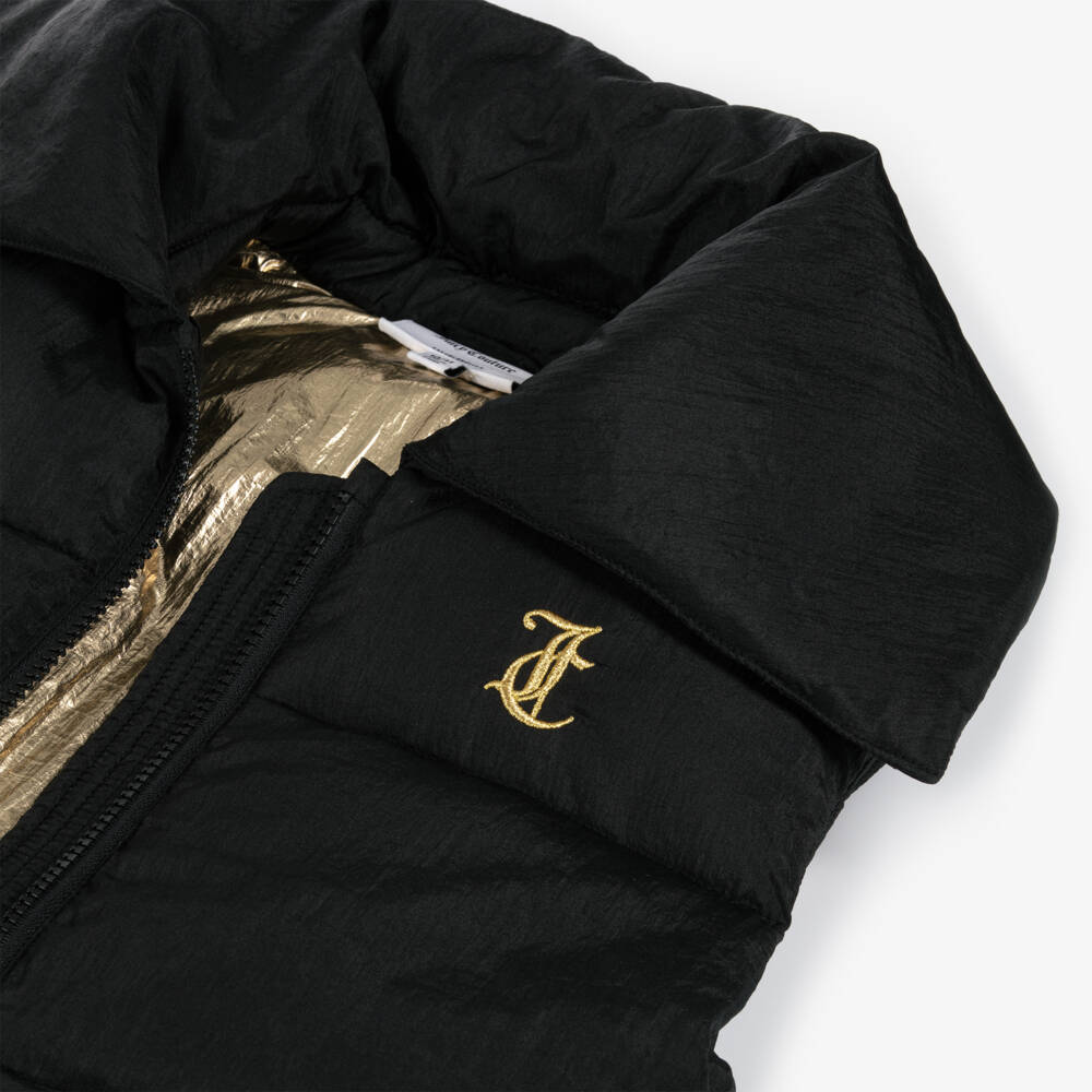 Juicy Couture-Жилет стеганый шелковый черный для девочек | Childrensalon Outlet