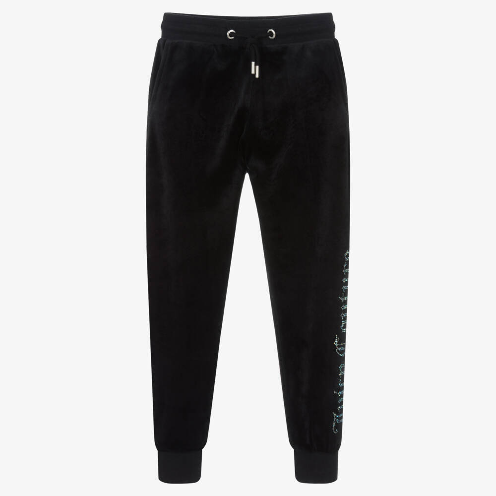 Juicy Couture-بنطلون مخمل ناعم أسود للبنات | Childrensalon Outlet