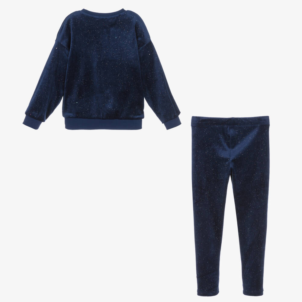 Juicy Couture-Girls Soft Blue Velour Ensemble | Childrensalon Outlet