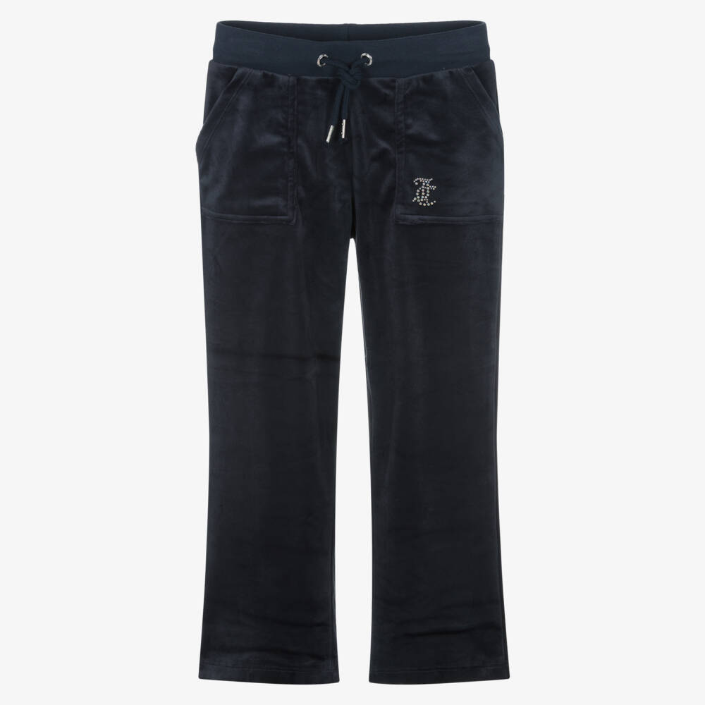Juicy Couture-بنطلون مخمل ناعم كحلي للبنات | Childrensalon Outlet