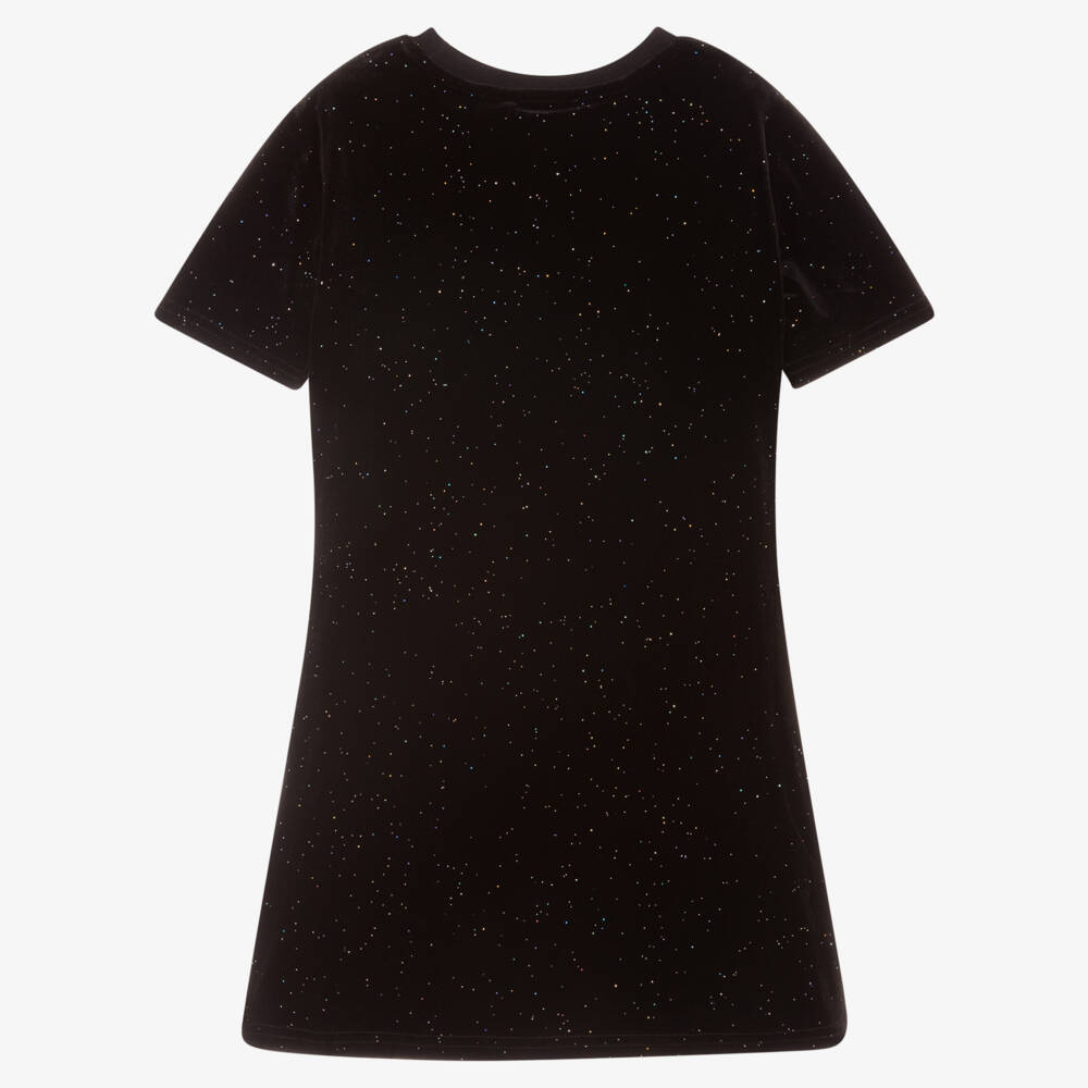 Juicy Couture-فستان مخملي أسود براق للبنات | Childrensalon Outlet