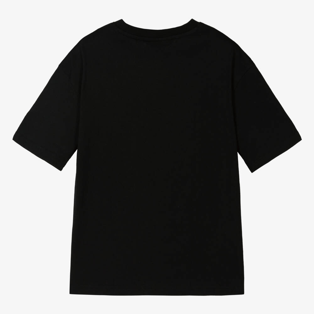 Juicy Couture-تيشيرت أسود براق بشعار للبنات | Childrensalon Outlet