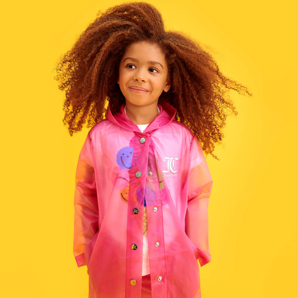 Juicy Couture Girls Translucent Pink Raincoat Childrensalon Outlet