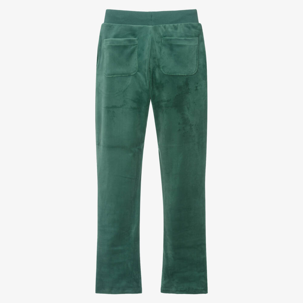 Juicy Couture-Girls Velour Flare Trousers in Green | Childrensalon Outlet