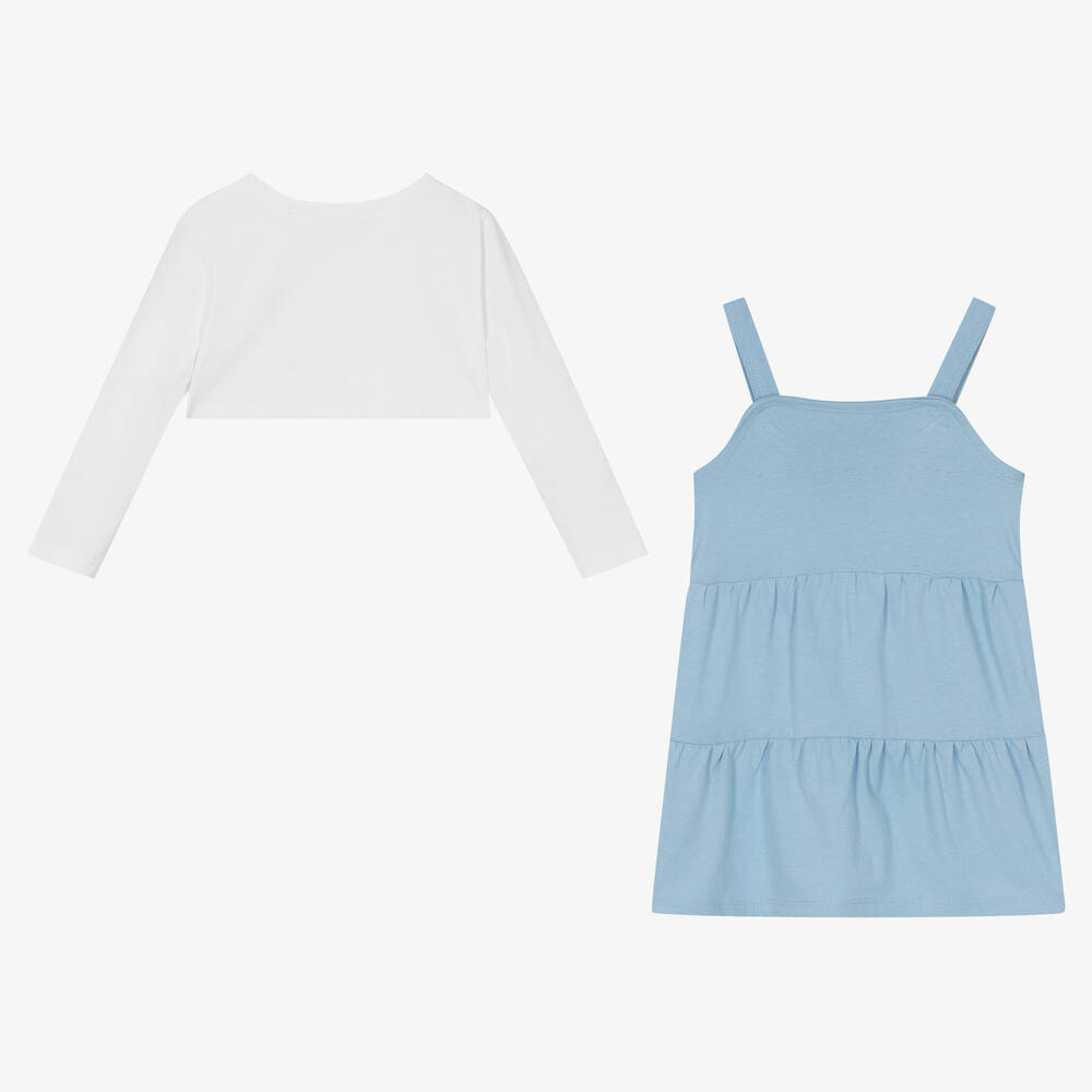 Juicy Couture-Girls White & Blue Dress Set | Childrensalon Outlet