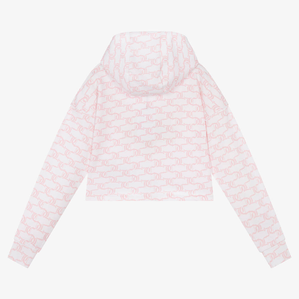 Juicy Couture-Girls White Cotton Hoodie | Childrensalon Outlet