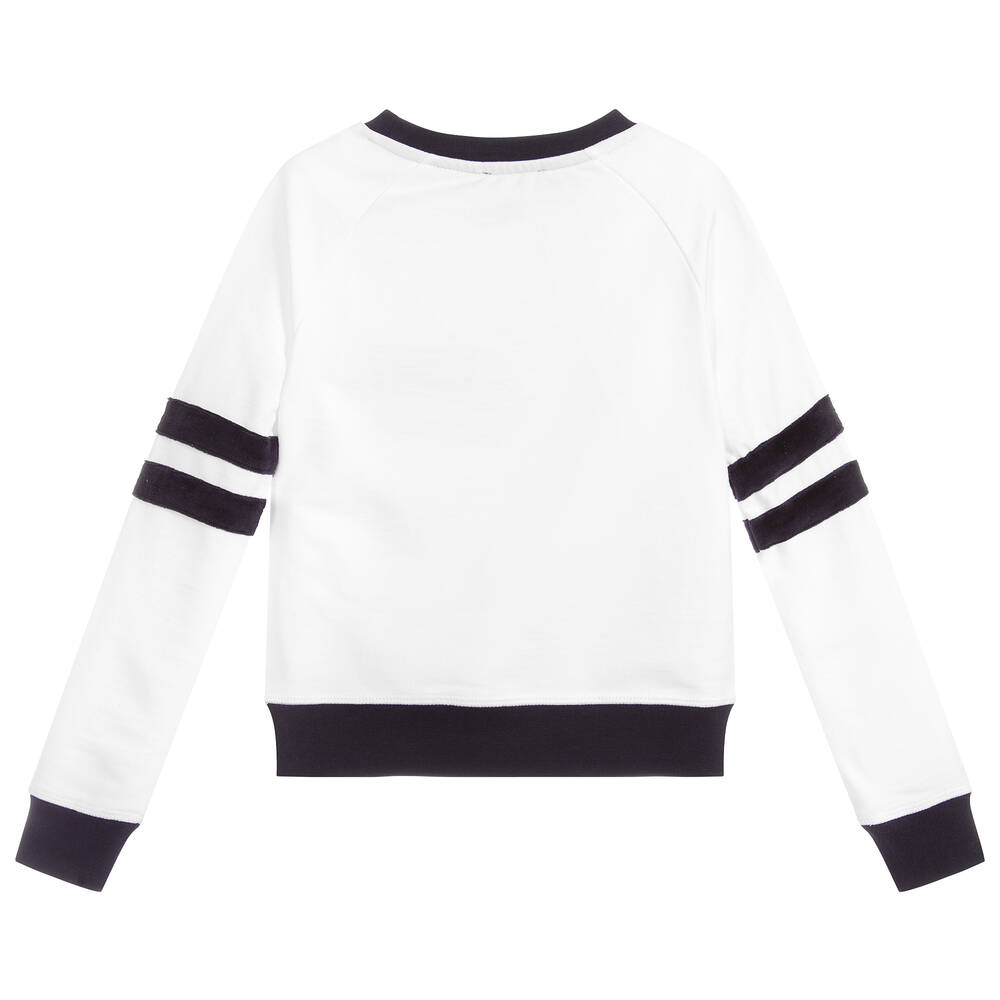 Juicy Couture Girls White Cotton Sweatshirt Childrensalon Outlet