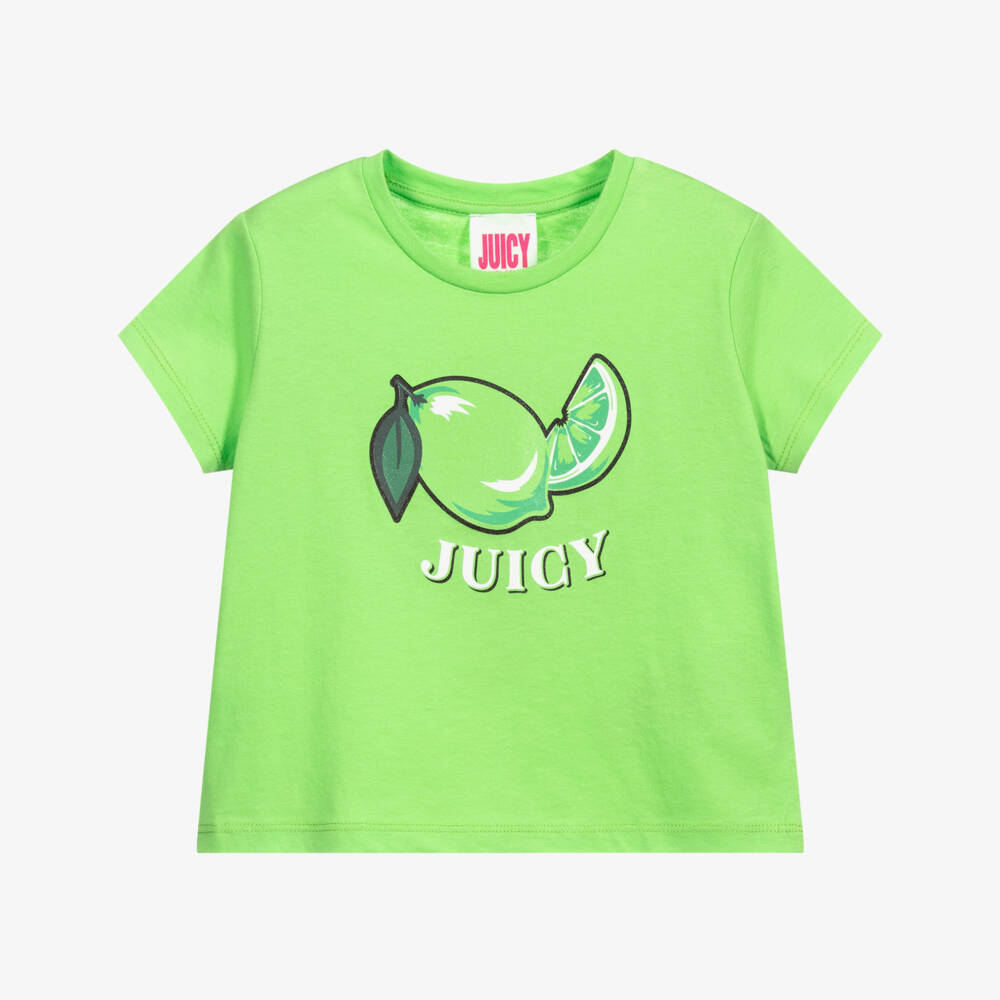 Juicy Couture-Green Lime Logo T-Shirt | Childrensalon Outlet
