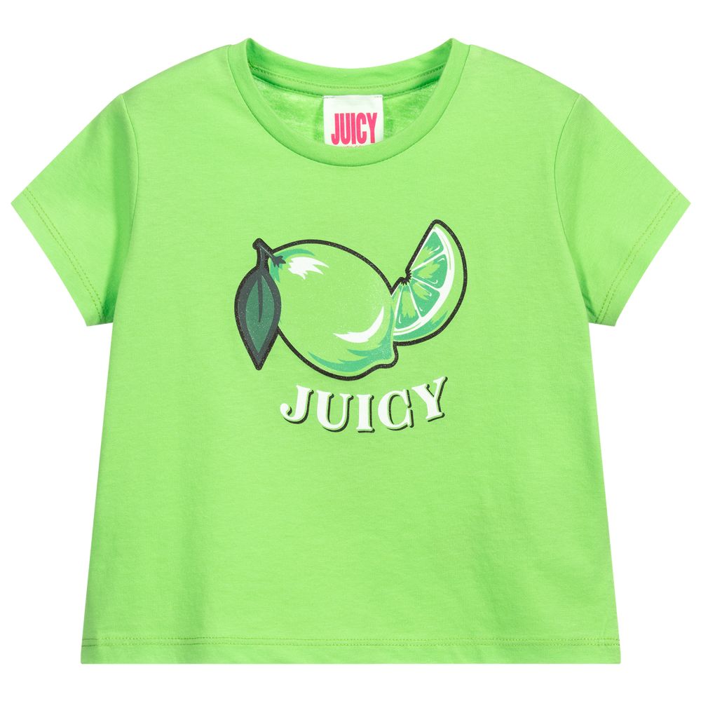 Juicy Couture - Green Lime Logo T-Shirt | Childrensalon