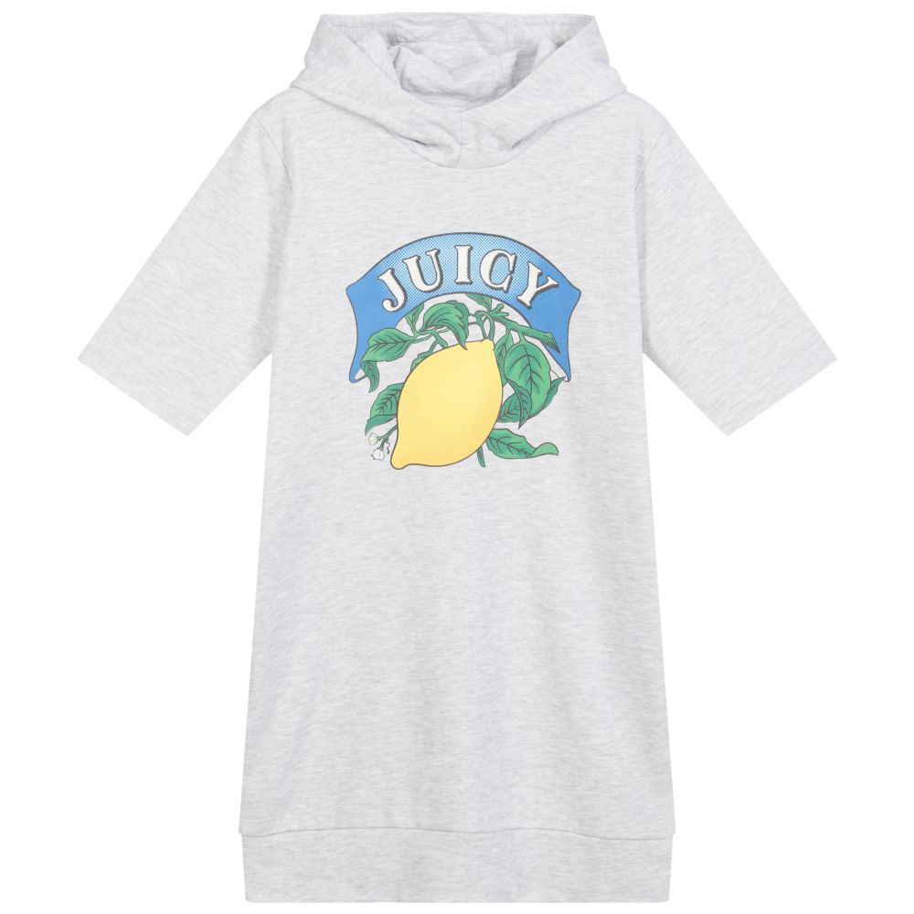 Juicy Couture - Grey Hooded Jersey Dress | Childrensalon
