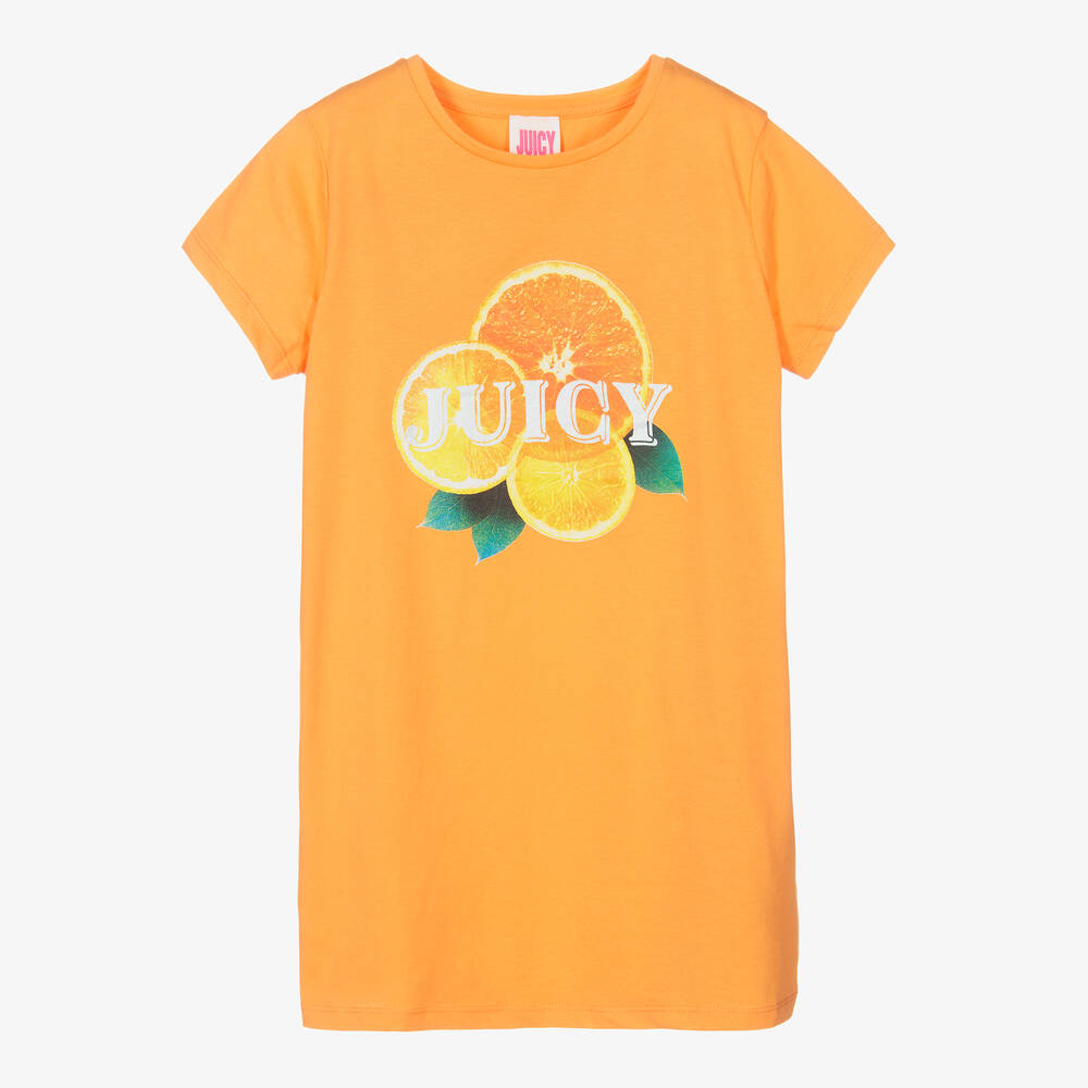 Juicy Couture - Orange Logo T-Shirt Dress | Childrensalon