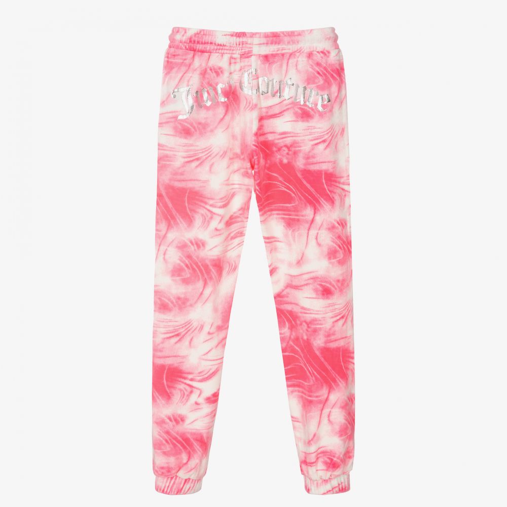 Juicy Couture-Розовые велюровые джоггеры с разводами | Childrensalon Outlet