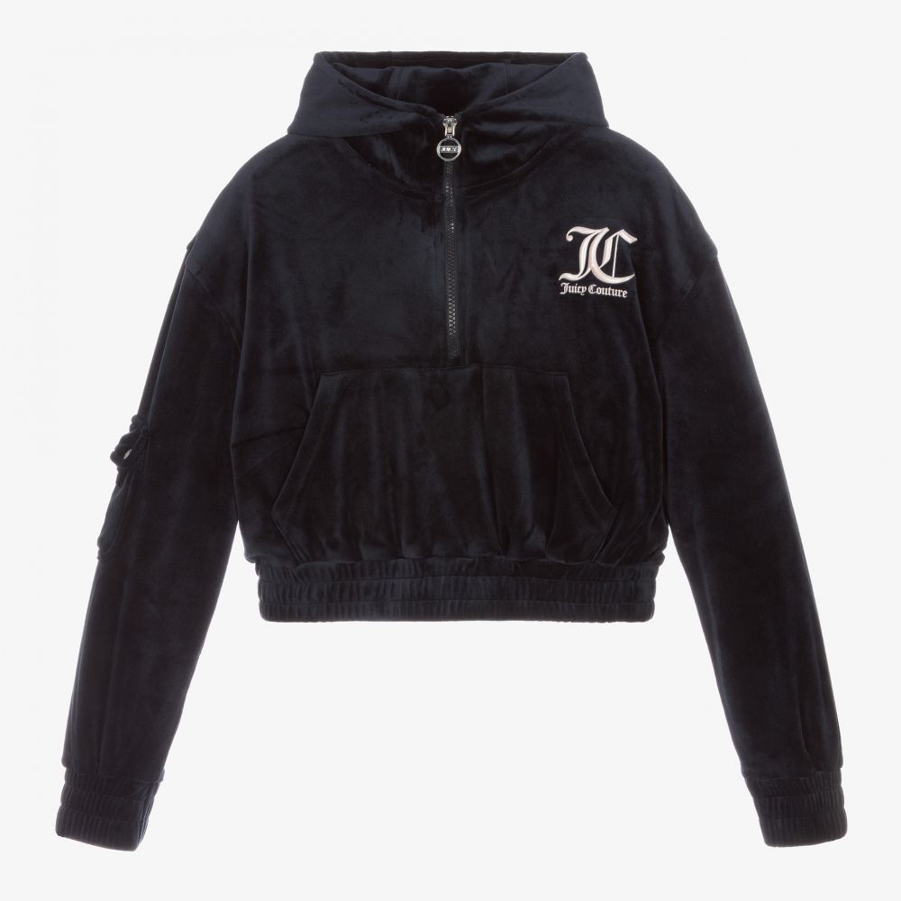 Juicy Couture - Sweat à capuche semi-zippé bleu Ado | Childrensalon