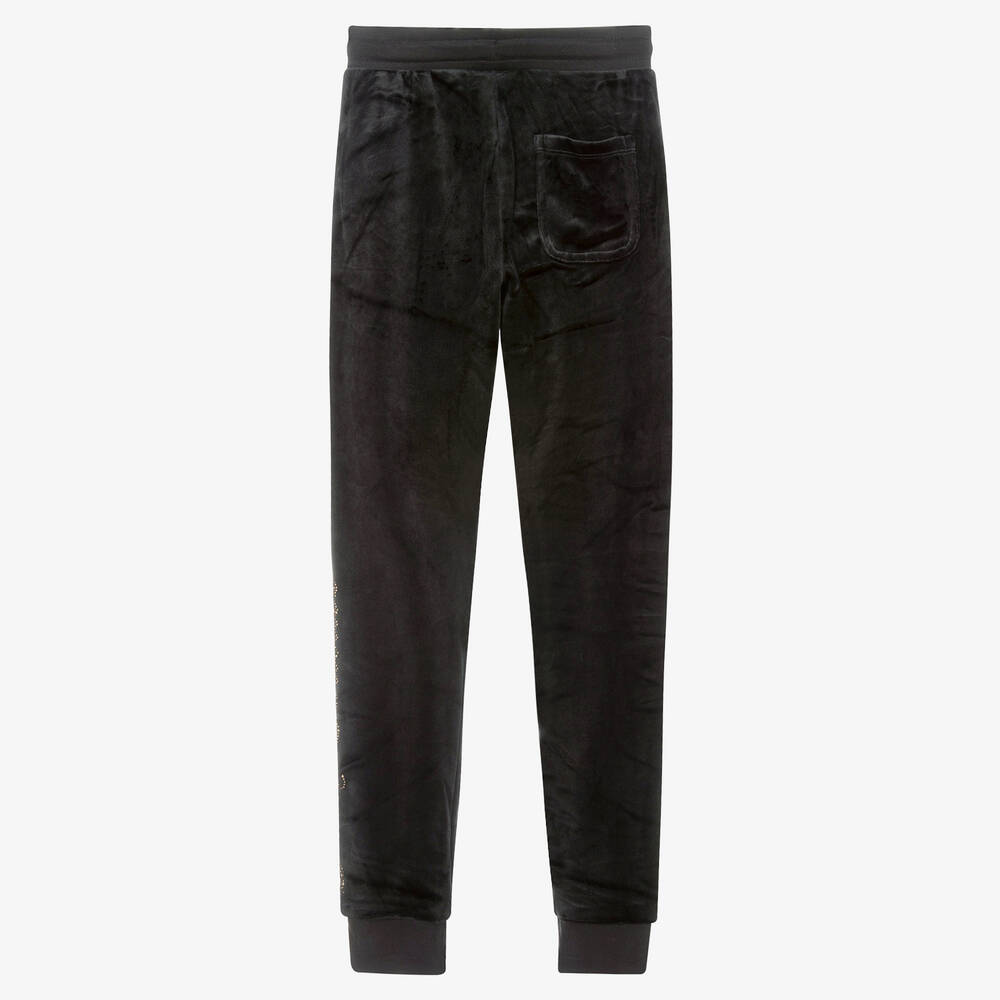 Velvet joggers black new arrivals