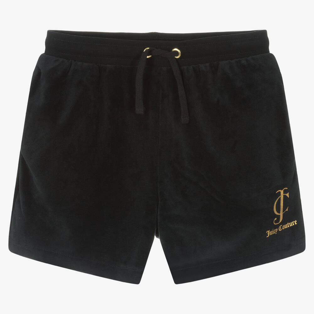 Juicy Couture Teen Girls Velour Shorts Girls Kids 15 16 Year Black by Childrensalon
