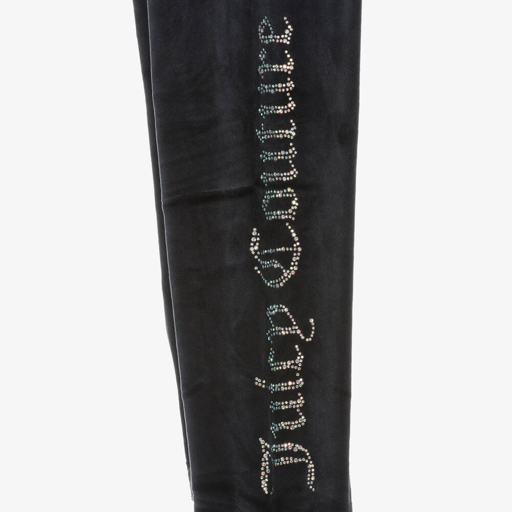 Juicy Couture-Синие велюровые джоггеры со стразами | Childrensalon Outlet