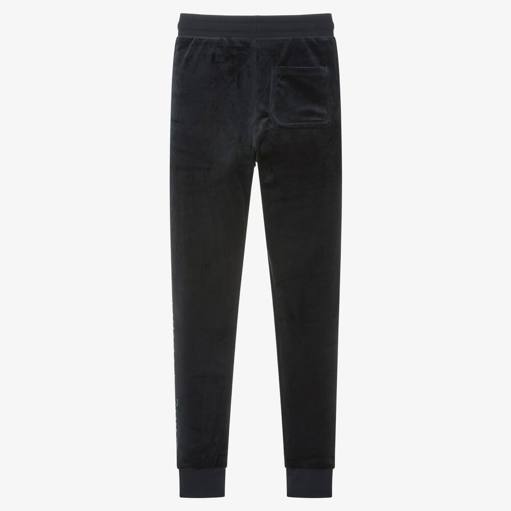 Juicy Couture-Синие велюровые джоггеры со стразами | Childrensalon Outlet