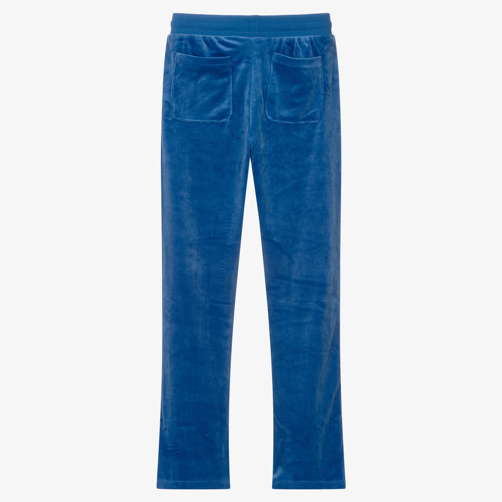 Juicy Couture Pantalon de jogging bleu en velours