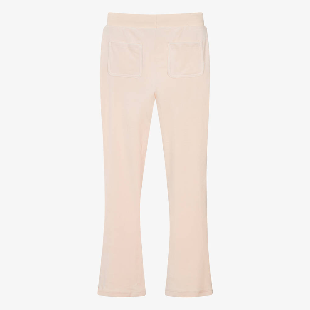 Juicy Couture-Teen Girls Blush Pink Flared Velour Joggers | Childrensalon Outlet