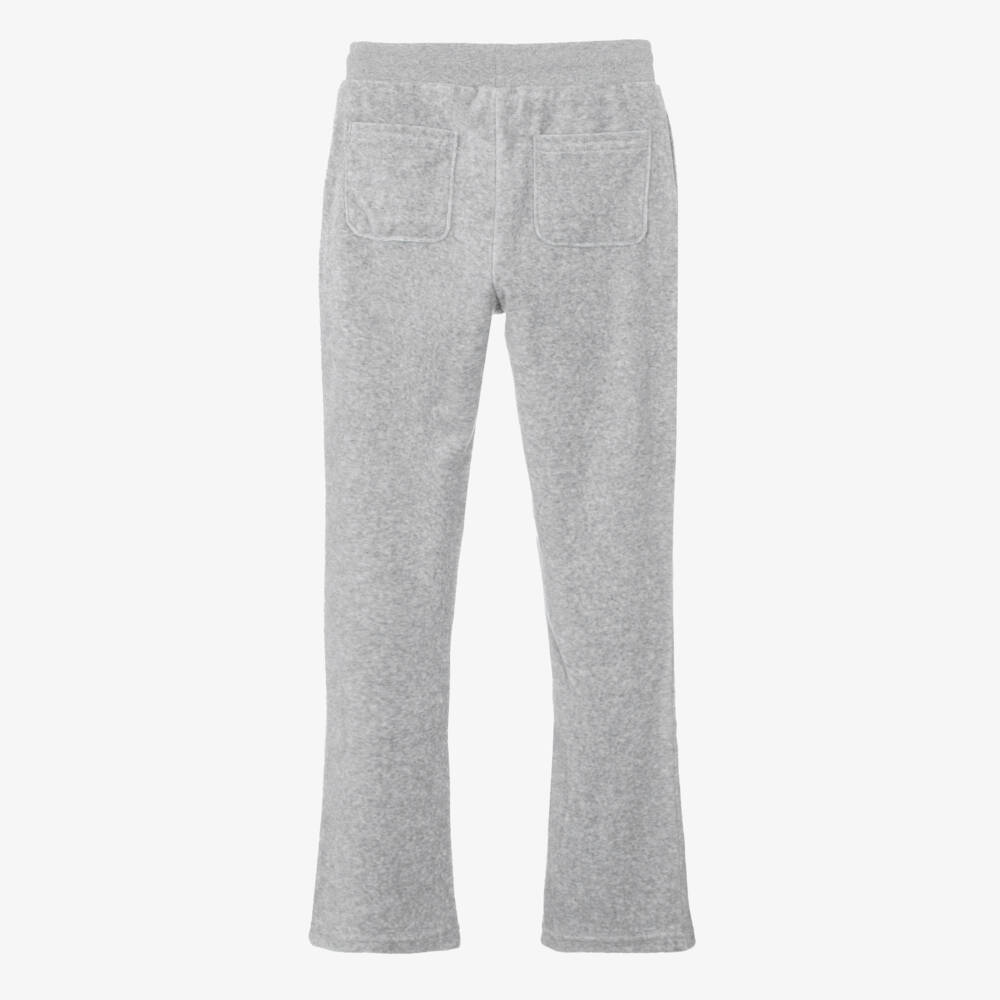 Juicy Couture-Teen Girls Flared Velour Grey Trousers | Childrensalon Outlet