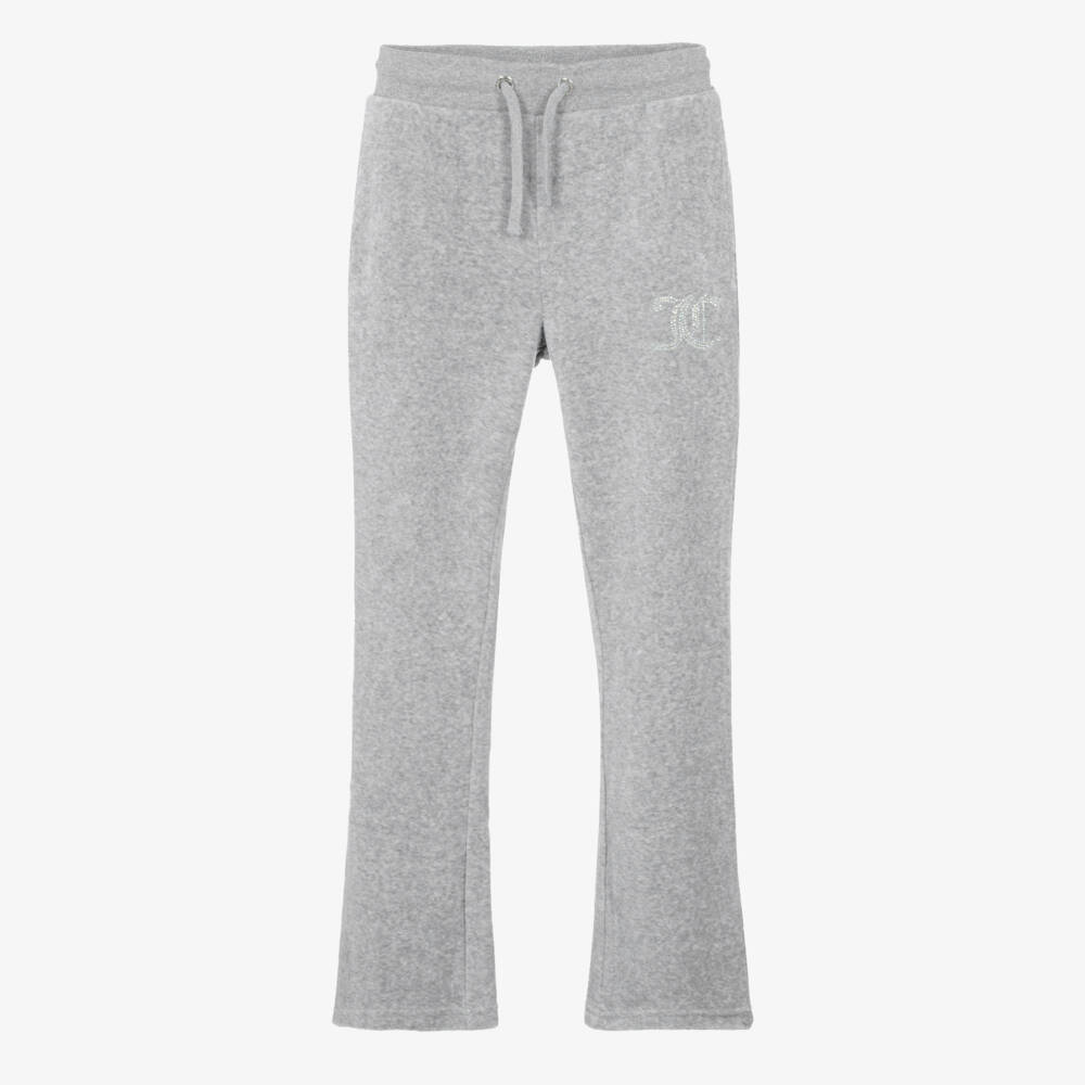 Juicy Couture-بنطلون مخمل رمادي واسع للبنات المراهقات | Childrensalon Outlet