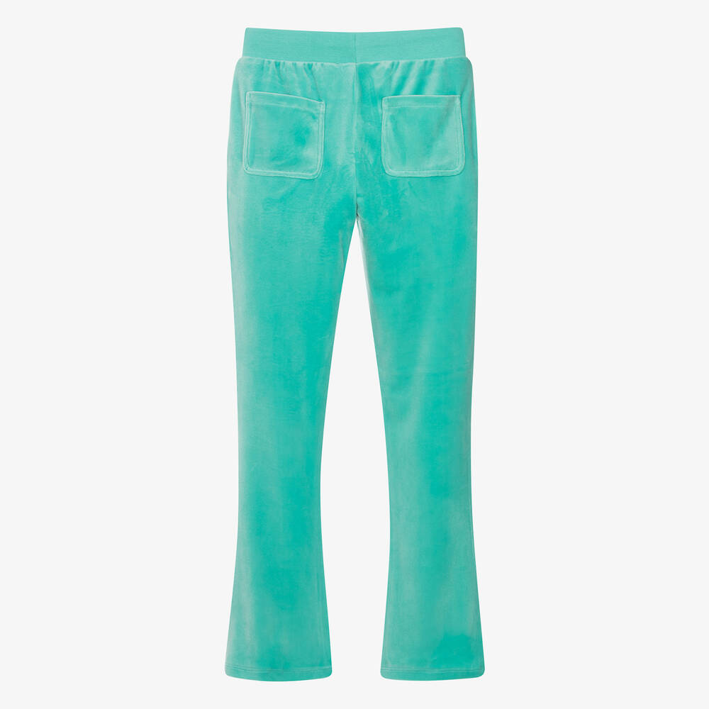 Juicy Couture Teen Girls Green Flared Velour Joggers