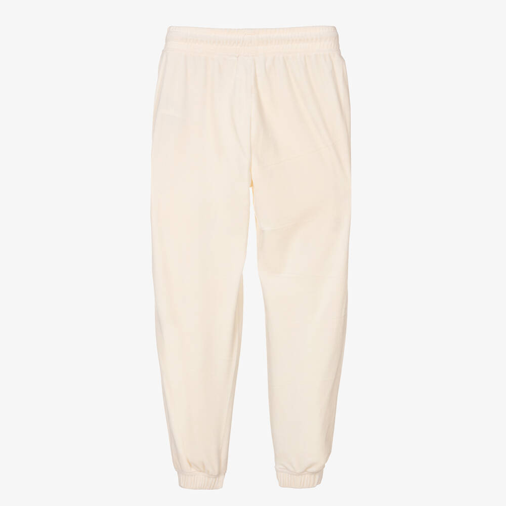 Juicy Couture-Teen Girls Ivory Diamanté Velour Joggers | Childrensalon Outlet