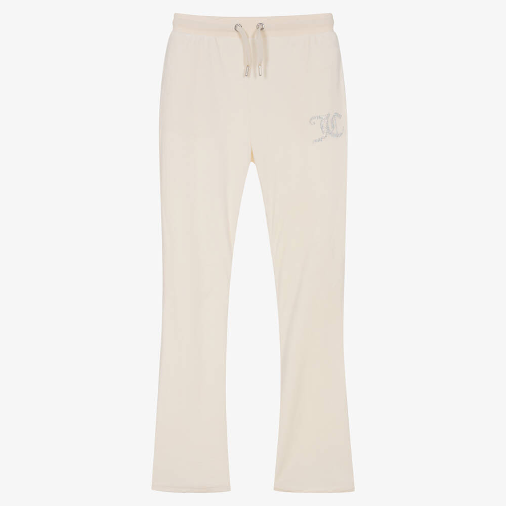 Juicy Couture - Teen Girls Ivory Velour Joggers | Childrensalon