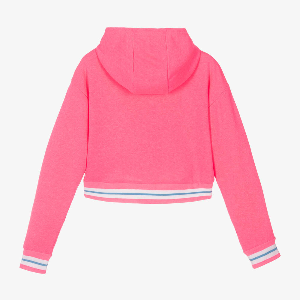 Pink neon hoodie top