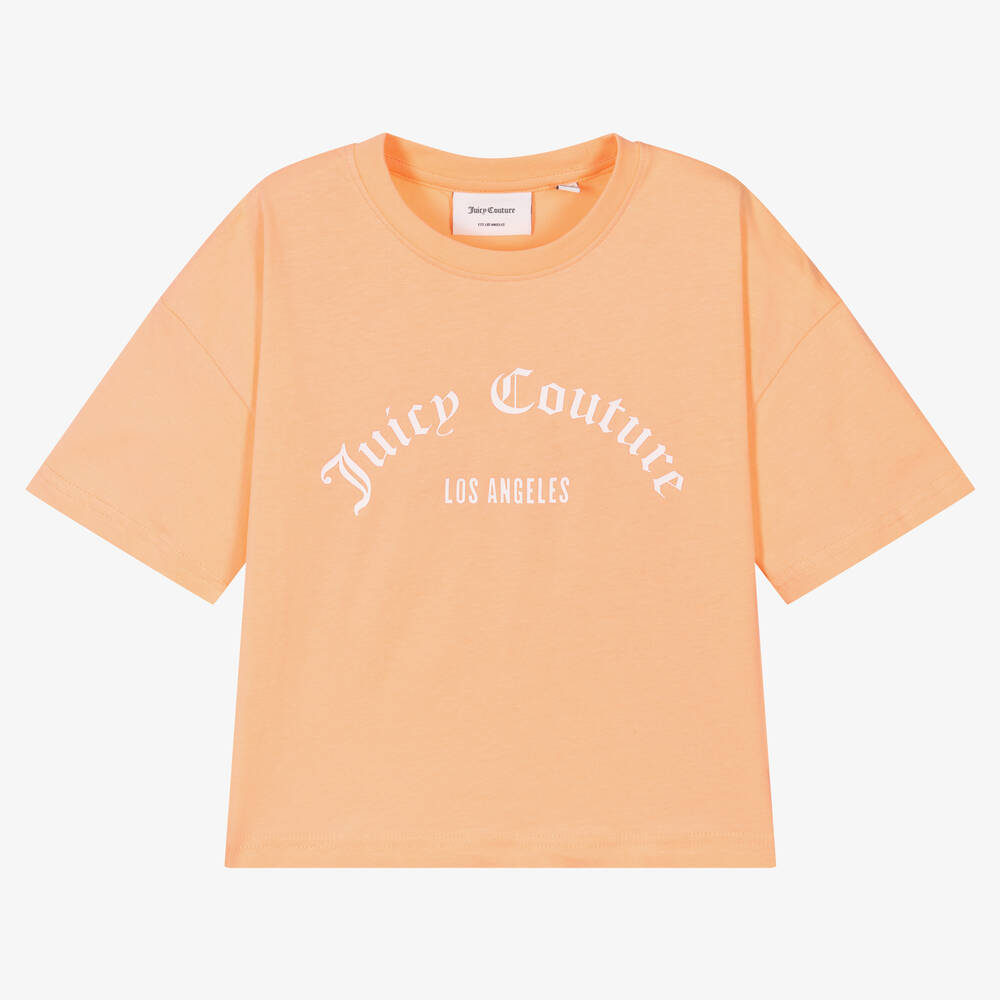 Juicy Couture-Teen Girls Orange Logo Cotton T-Shirt | Childrensalon Outlet
